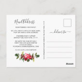 Elegante Waterverf Poinsettia Bewegende aankondigi Briefkaart (Achterkant)