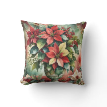 Elegante Waterverf Poinsettia Boeket