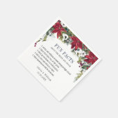 Elegante Waterverf Poinsettia LEUKE FEITEN Bruilof Servet (Hoek)