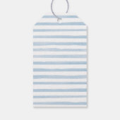 Elegante Waterverf Pompoen Baby shower Blauw Favor Cadeaulabel (Achterkant)