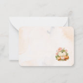 Elegante Waterverf Pompoen dank u baby shower Notitiekaartje (Achterkant)