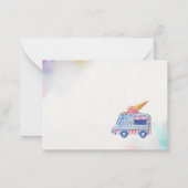 Elegante Waterverf Popsicle Bedankt Baby shower Notitiekaartje (Achterkant)