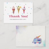 Elegante Waterverf Popsicle dank u Baby shower Notitiekaartje (Voorkant / Achterkant)