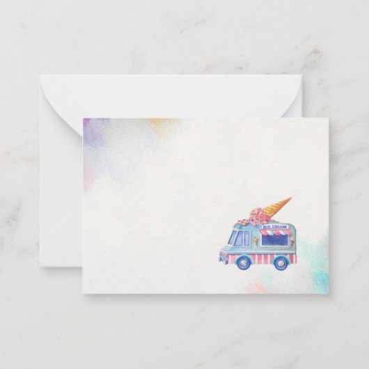 Elegante Waterverf Popsicle dank u Baby shower Notitiekaartje (Achterkant)