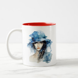 Elegante Waterverf Portret Mok