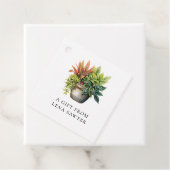 Elegante Waterverf Potplant Botanisch Cadeau Bedankjes Labels (In situ)