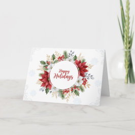 Elegante Waterverf Prettig Kerstfeest Kaart