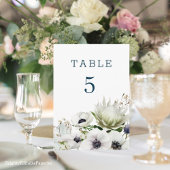 Elegante Waterverf Protea Tafelnummer Kaarten