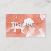 Elegante Waterverf QR Code Terracotta Abstract Visitekaartje (Voorkant)