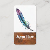 Elegante Waterverf Quill Pen Freelance schrijver Visitekaartje (Voorkant)