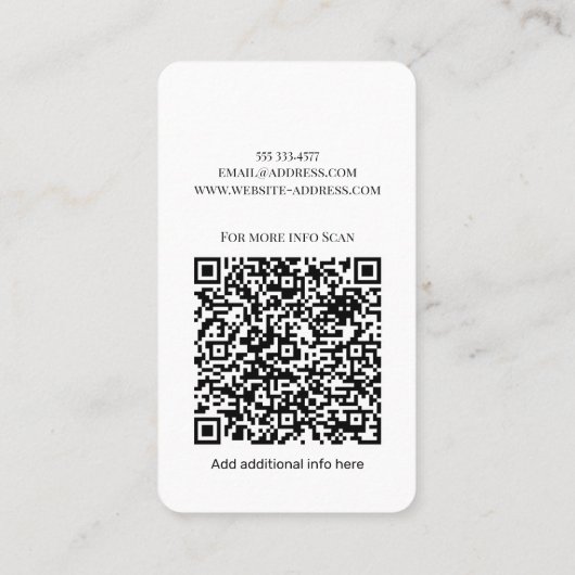 Elegante Waterverf Quill Pen Freelance schrijver Visitekaartje (Achterkant)