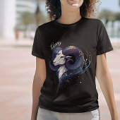 Elegante Waterverf Ram Zodiac Custom T-shirt