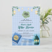 Elegante Waterverf Ramadan Iftar Kaart (Staand voorkant)