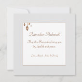 Elegante waterverf Ramadan Kareem Mubarak Notitiekaartje (Achterkant)