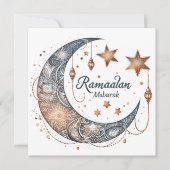 Elegante waterverf Ramadan Kareem Mubarak Notitiekaartje (Voorkant)