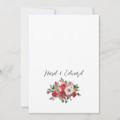 Elegante Waterverf Red Rose Floral Save the Date Kaart (Achterkant)