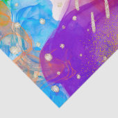 Elegante Waterverf Regenboog Pride Alcoholinkt Tissuepapier (Detail)