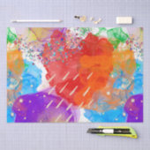 Elegante Waterverf Regenboog Pride Alcoholinkt Tissuepapier (Craft)