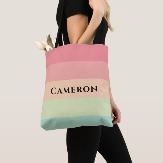 Elegante Waterverf Regenboog Tote Bag (Dichtbij)