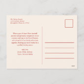 Elegante Waterverf rode boog kerstfoto Feestdagenkaart (Achterkant)