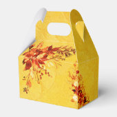 Elegante Waterverf rode en gouden poinsettia bruil Bedankdoosjes (Achterkant)