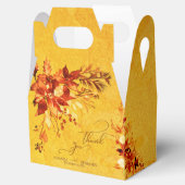 Elegante Waterverf rode en gouden poinsettia bruil Bedankdoosjes (Geopend)