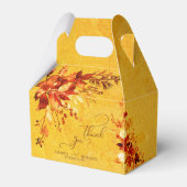 Elegante Waterverf rode en gouden poinsettia bruil Bedankdoosjes (Voorkant Zijde)