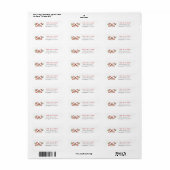 Elegante Waterverf Rode Strik Kerstmis Etiket (Full Sheet)
