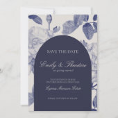Elegante Waterverf Roos bruiloft Save the Date Kaart (Voorkant)