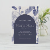 Elegante Waterverf Roos bruiloft Save the Date Kaart (Staand voorkant)