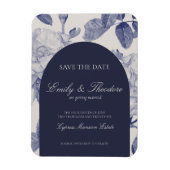Elegante Waterverf Roos bruiloft Save the Date Magneet (Verticaal)