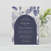 Elegante Waterverf Roos bruiloft uitnodiging (Staand voorkant)