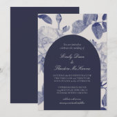 Elegante Waterverf Roos bruiloft uitnodiging (Voorkant / Achterkant)