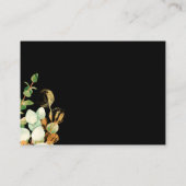 Elegante Waterverf Roos Gold Greenery Informatiekaartje (Achterkant)