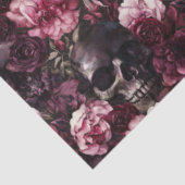 Elegante Waterverf Roos Schedel Halloween Tissuepapier (Detail)