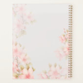 Elegante Waterverf Roze Bloem, Rozen Organizer (Achterkant)