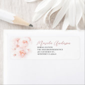 Elegante Waterverf roze bloem vrijgezellenfeest Etiket (Insitu)