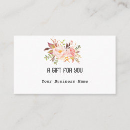 Elegante Waterverf Roze Bloemen Custom Klantenkaartje