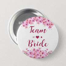 Elegante Waterverf Roze Bloemen Team Bruid