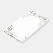 Elegante waterverf roze bloesem & naam post-it® notes (Schuin)