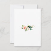 Elegante Waterverf Roze Blosem Bloemen Bruiloft RSVP Kaartje (Achterkant)