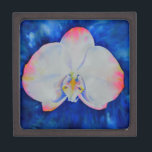 Elegante waterverf Roze Blush Orchidee Premium Juwelen Doos<br><div class="desc">Romantische elegant roze en witte orchidee waterverf schilderij van H Cooper</div>