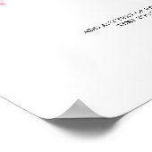 Elegante Waterverf roze boog vrijgezellenfeest tek Poster (Hoek)