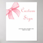 Elegante Waterverf roze boog vrijgezellenfeest tek Poster (Voorkant)