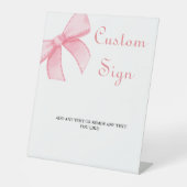 Elegante Waterverf roze boog vrijgezellenfeest tek Reclamebord Met Voetstuk (Voorkant)