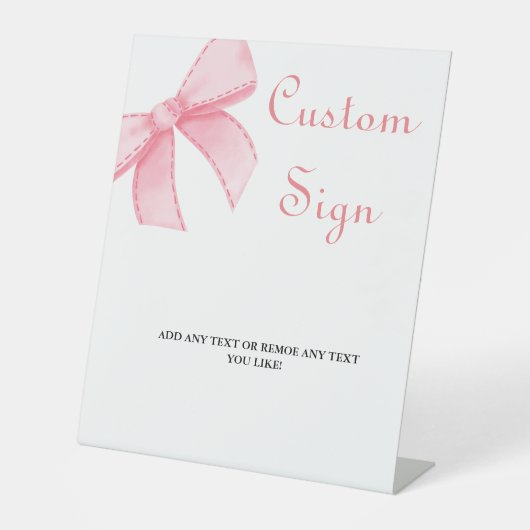 Elegante Waterverf roze boog vrijgezellenfeest tek Reclamebord Met Voetstuk (Voorkant)
