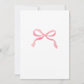 Elegante Waterverf Roze Bow Meisje Baby shower Inv Kaart (Achterkant)