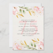 Elegante Waterverf Roze & Goud 75ste Verjaardagsfe Kaart (Voorkant)