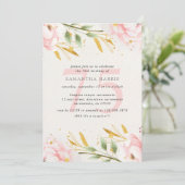 Elegante Waterverf Roze & Goud 75ste Verjaardagsfe Kaart (Staand voorkant)