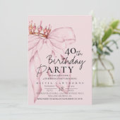 Elegante Waterverf Roze Gouden Boog Verjaardagsfee Kaart (Staand voorkant)